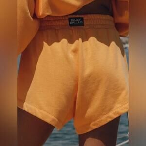 Daily Drills Super Shorts in Tajin Light Orange Cotton French Terry Size M/L
